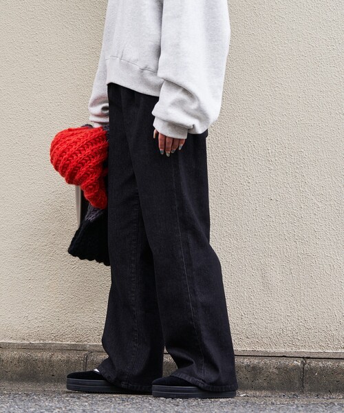 「FREAK'S STORE」 デニムパンツ MEDIUM グレー レディース_画像6