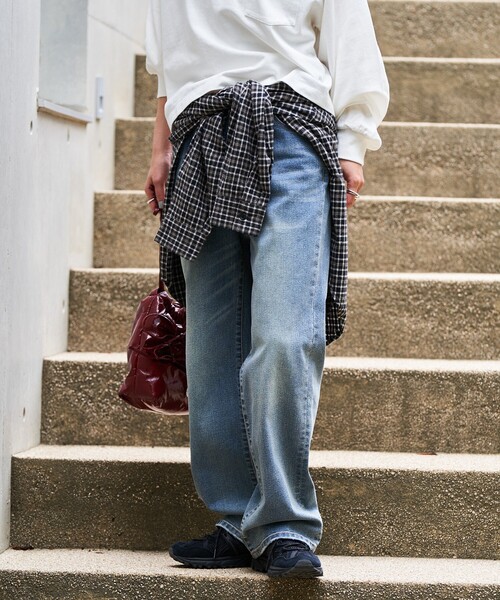 「FREAK'S STORE」 デニムパンツ MEDIUM グレー レディース_画像9