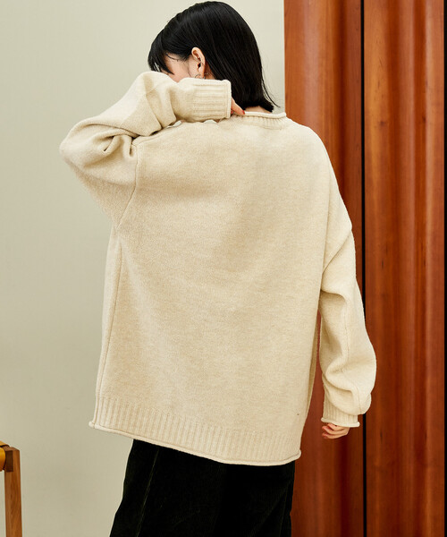 【オシャレ⭐FREAK'S STORE】くすみベージュ　セーター　サイズF FREAK'S STORE（フリークスストア） セーター ニット 限定展開 Relax