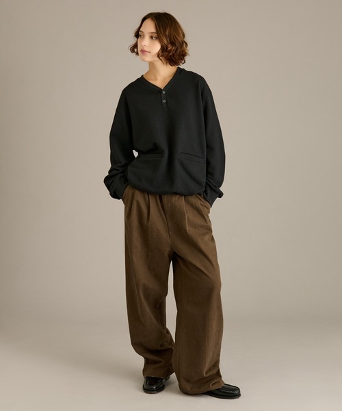 HOWIE clothing ヘンリーネック　スウェット　カーキ HOWIE clothing ヘンリーネック スウェット カーキ 楽天市場