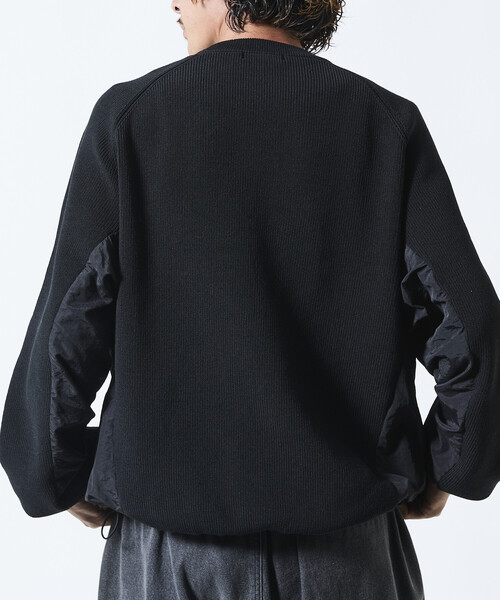hyke  切り替えクルーネックニット CREW NECK SWEATER-クルーネックセーター-HYKE（ハイク）通販| st company