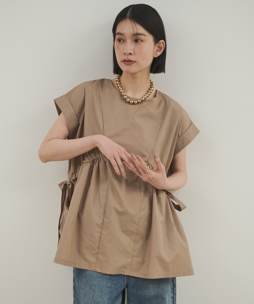 「Shelly island」 半袖ブラウス FREE ベージュ レディース_画像3