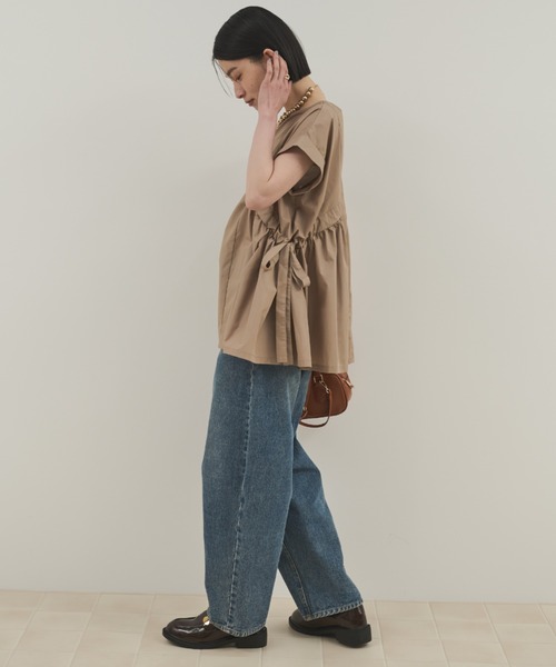 「Shelly island」 半袖ブラウス FREE ベージュ レディース_画像8