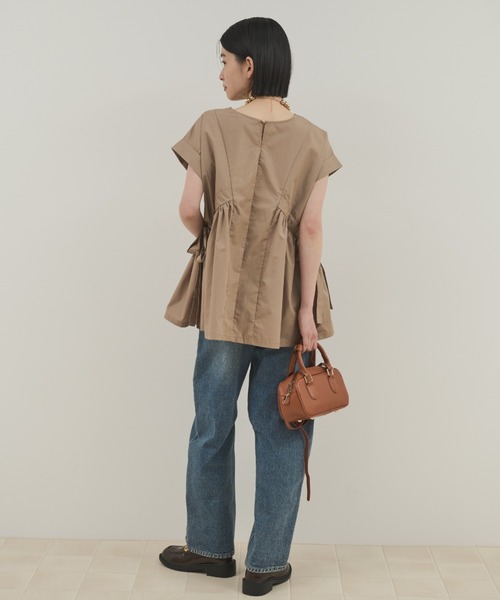 「Shelly island」 半袖ブラウス FREE ベージュ レディース_画像9