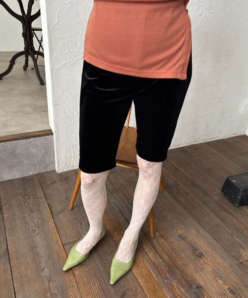 FUULLY STUDIO パンツ ベロアバイカーパンツ レディース : ZOZOTOWN