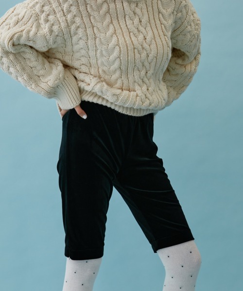 FUULLY STUDIO パンツ ベロアバイカーパンツ レディース : ZOZOTOWN