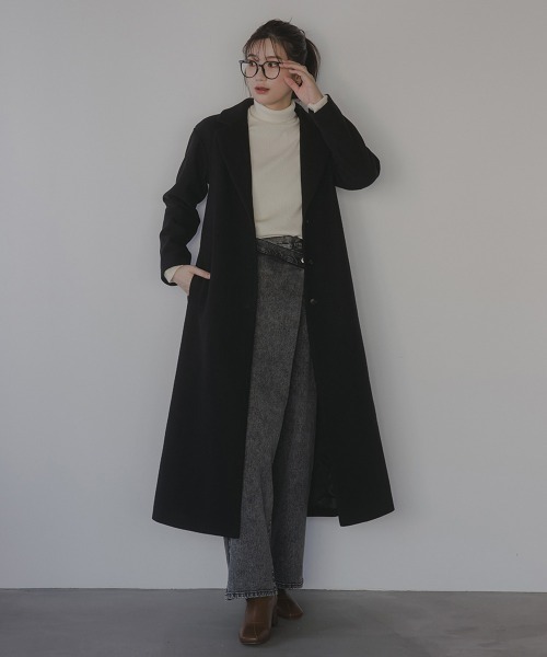 slattgir（スラットジール） コート チェスターコート 高身長 ニット