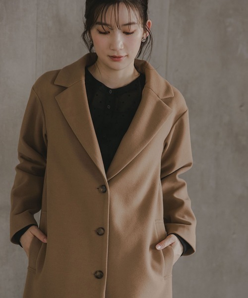 slattgir（スラットジール） コート チェスターコート 高身長 ニット