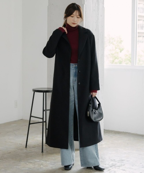 slattgir（スラットジール） コート チェスターコート 高身長 ニット