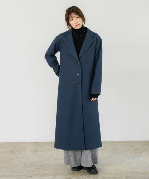 slattgir（スラットジール） コート チェスターコート 高身長 ニット