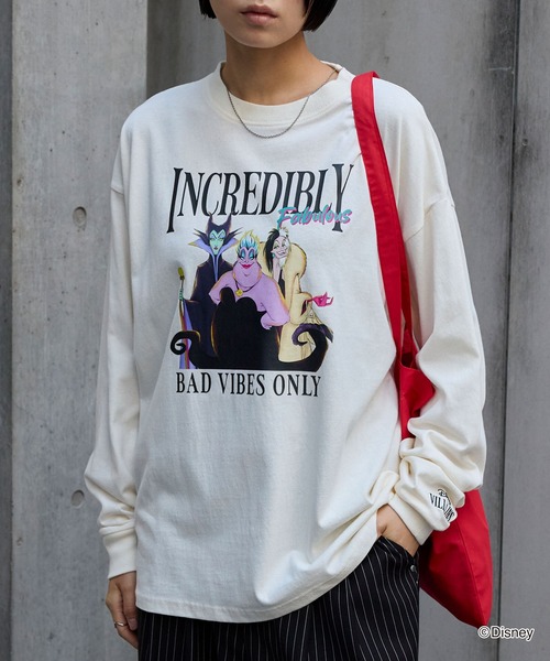 Disney（ディズニー） tシャツ Disney Villains 別注 ピグメント加工