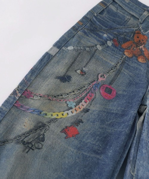 WESTSEA（ウエストシー） ワイドパンツ パンツ くま ＆ チェーン