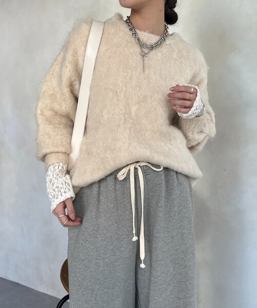 DouDou（ドゥドゥ） ニット セーター 「WEB限定」ロングシャギープル