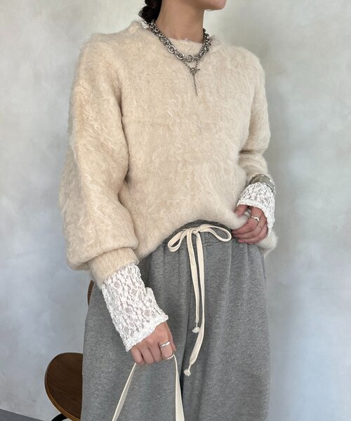 DouDou（ドゥドゥ） ニット セーター 「WEB限定」ロングシャギープル