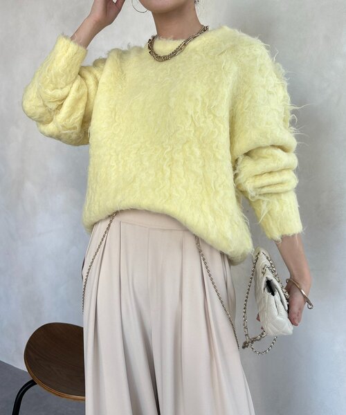 ☆DouDou☆美品　ニットセーター 　フリーサイズ DouDou（ドゥドゥ） ニット セーター ボリュームケーブルプルオーバー