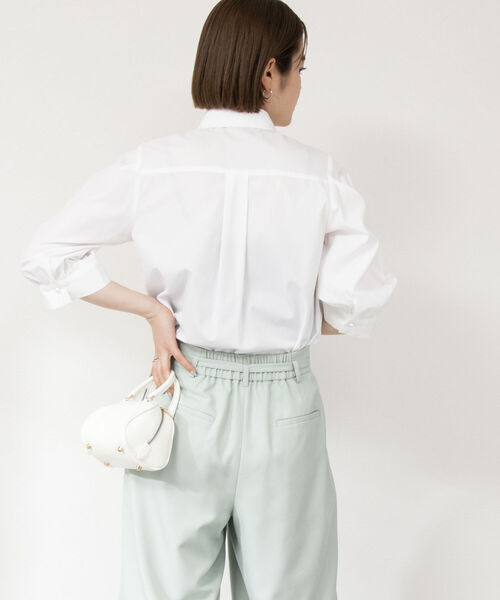「NOLLEY'S」 7分袖シャツ 38 サックスブルー レディース_画像5