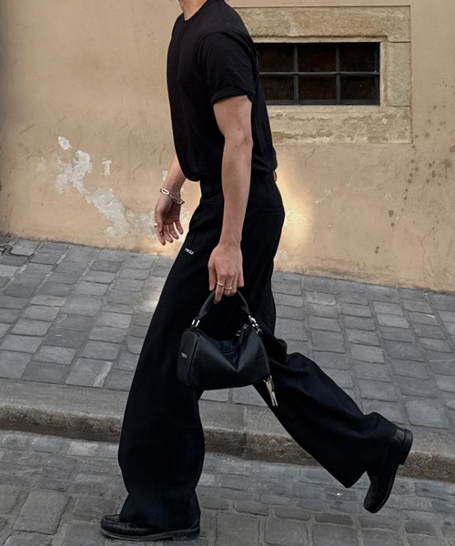 絣スラックス 白 黒 534さん専用 AXESーX パンツ 絣ストライプ侍パンツ