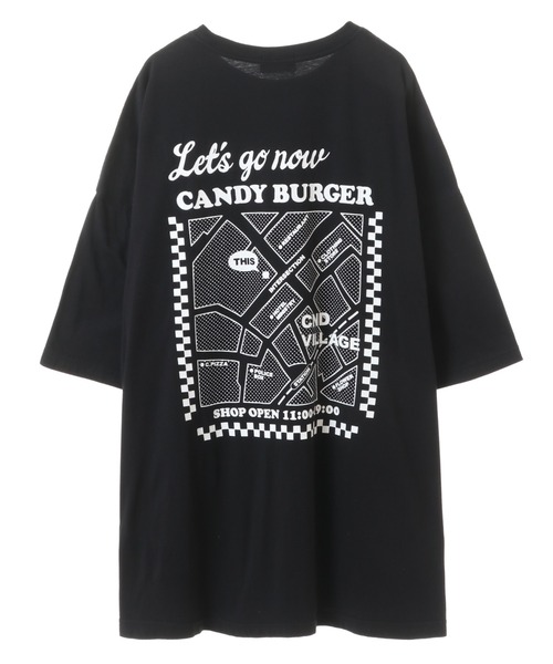 「Candy Stripper」 半袖Tシャツ 2 ブラック レディース_画像5