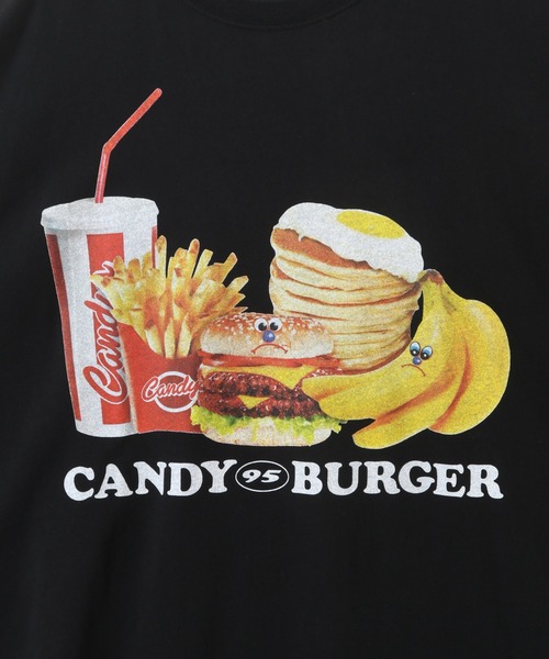 「Candy Stripper」 半袖Tシャツ 2 ブラック レディース_画像9