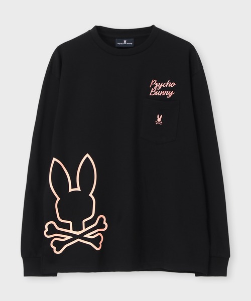 Psycho Bunny（サイコバニー） tシャツ アウトラインBUNNYロゴ ロング