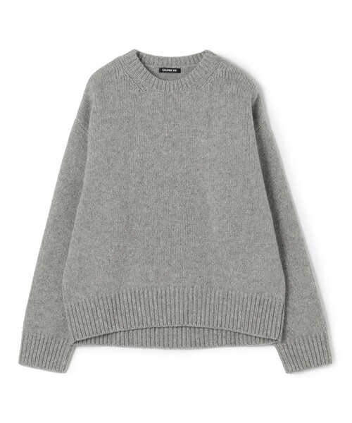 GALERIE VIE ブラック クルーネックセーター セール】ツイーディールレックス クルーネックプルオーバー（ニット