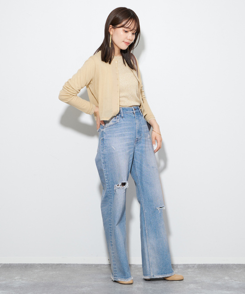 ヘルシーデニム　plage plage（プラージュ） 「Healthy Denim」デニムパンツ 24 ブルー