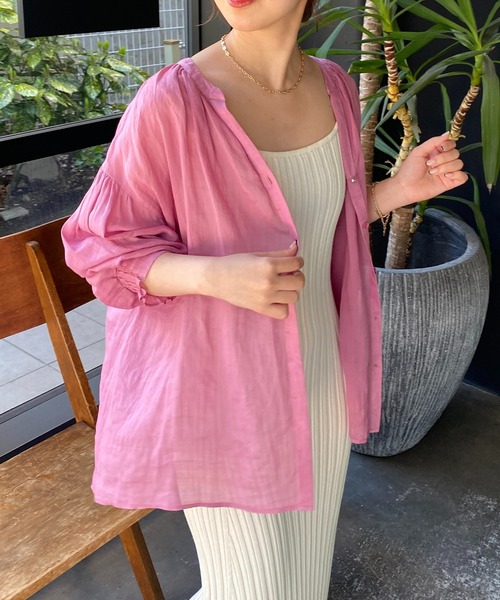 「COLLAGE GALLARDAGALANTE」 長袖ブラウス FREE ピンク レディース_画像3