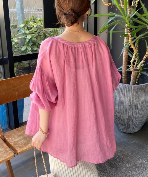 「COLLAGE GALLARDAGALANTE」 長袖ブラウス FREE ピンク レディース_画像5