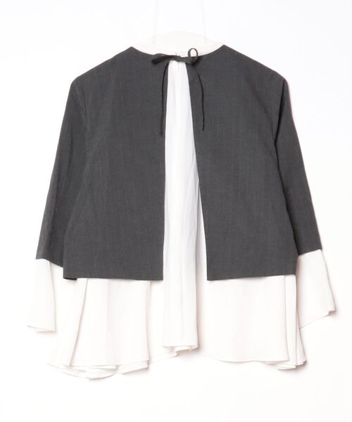 「Ray BEAMS」 長袖ブラウス 1 グレー レディース_画像2