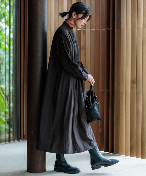 「23区」 長袖ワンピース 36 ベージュ レディース_画像7