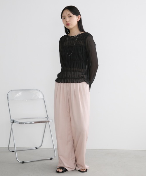 「Aunt Marie's」 イージーパンツ MEDIUM ピンク レディース_画像5