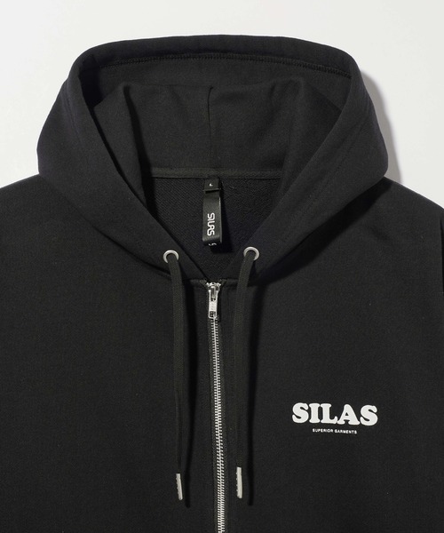 「SILAS」 ジップアップパーカー L ブラック メンズ_画像2
