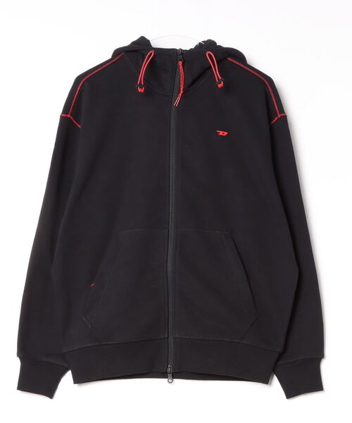 DIESEL（ディーゼル） ジップアップパーカー SMALL ブラック メンズ