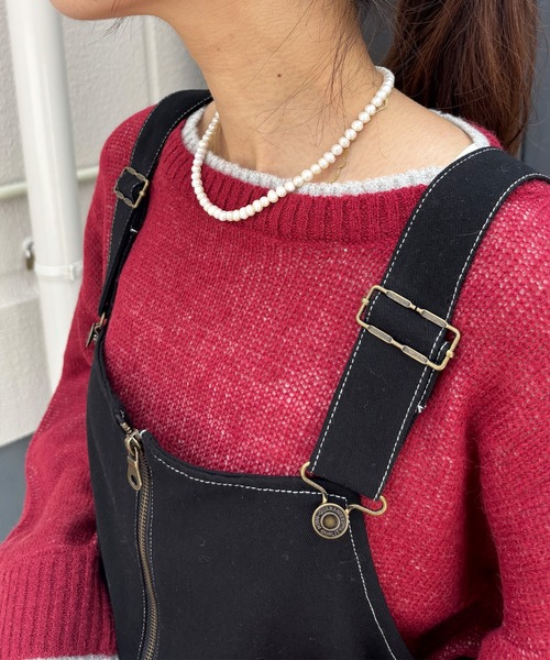 I-SOOK（アイスー） 「ISOOK」 長袖ニット FREE レッド レディース