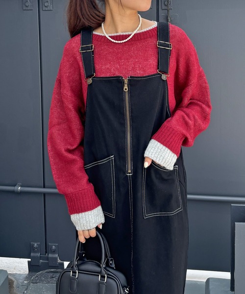 I-SOOK（アイスー） 「ISOOK」 長袖ニット FREE レッド レディース