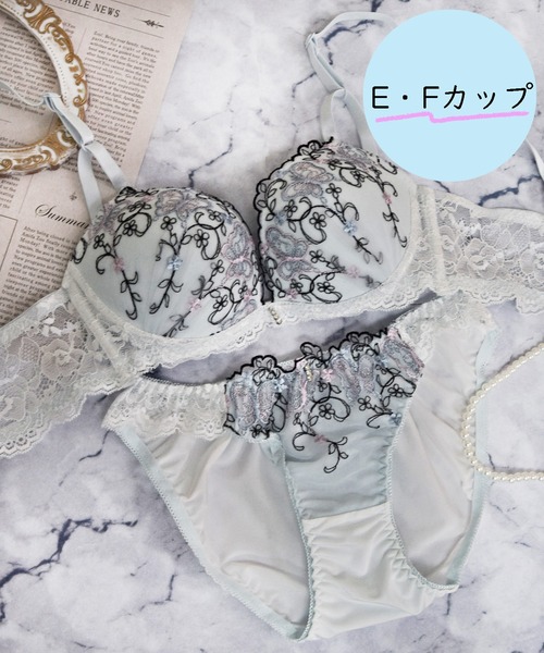 Sanei ブラジャー ショーツセット 「EFサイズ/美谷間＆丸胸を叶える