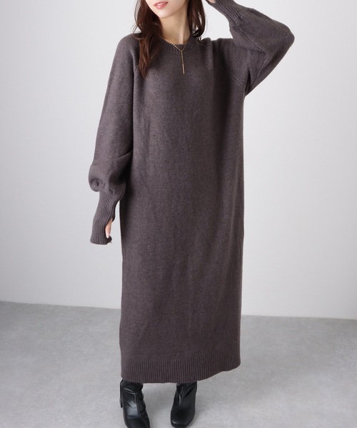 「Lace Ladies」 ニットワンピース FREE アイボリー レディース_画像3