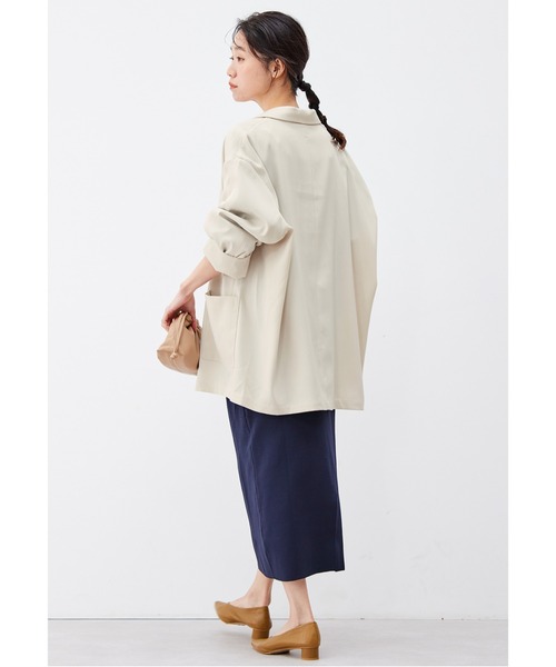 「Live in comfort」 テーラードジャケット MEDIUM ライトベージュ レディース_画像4