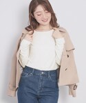tシャツ ラメシアーリブトップス「洗濯機OK/...の詳細画像1