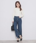 tシャツ ラメシアーリブトップス「洗濯機OK/...の詳細画像2