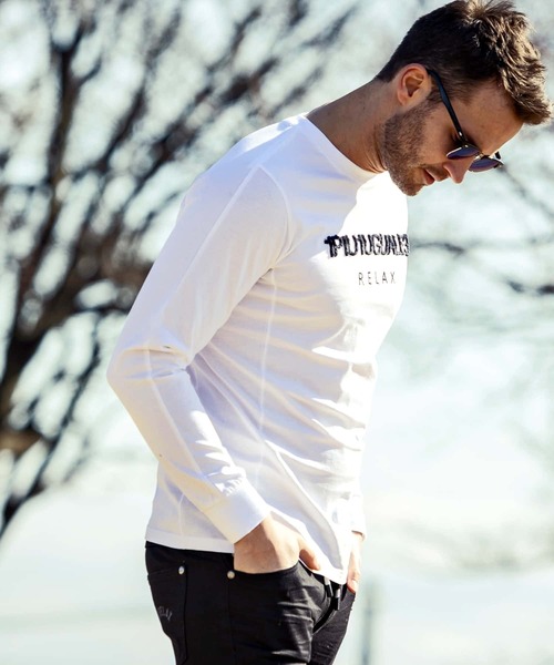 「1PIU1UGUALE3 RELAX 」 長袖Tシャツ L ブラック メンズ_画像4