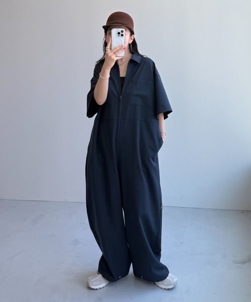 「wee9s」 オールインワン FREE ネイビー レディース_画像9