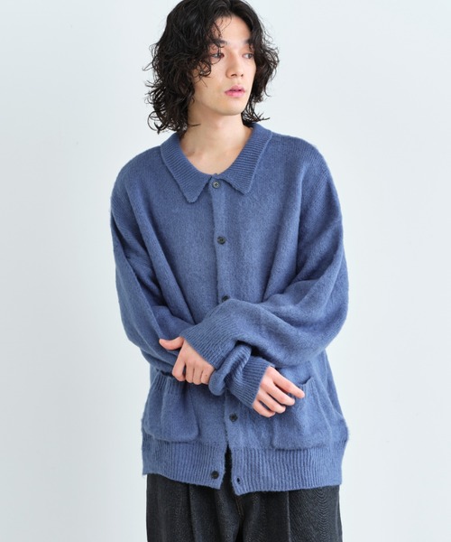 SINSS ニットカーディガン SMALL ブルー メンズ : ZOZOTOWN Yahoo!店