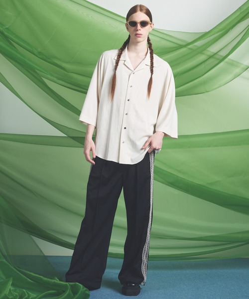 ワイドパンツ スウェットパンツ ジャージ メンズ レディースの画像