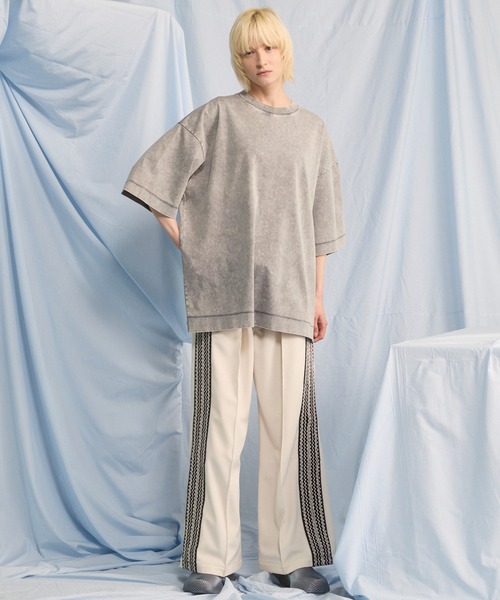 ワイドパンツ スウェットパンツ ジャージ メンズ レディースの画像