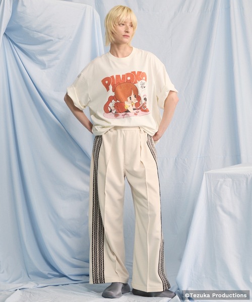 ワイドパンツ スウェットパンツ ジャージ メンズ レディースの画像