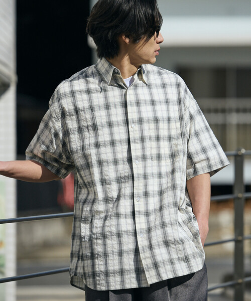 JOURNAL STANDARD＿ストライプクリレックシャツ green label relaxing（グリーンレーベルリラクシング） ブラウス