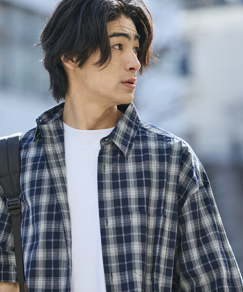 JOURNAL STANDARD＿ストライプクリレックシャツ green label relaxing（グリーンレーベルリラクシング） ブラウス