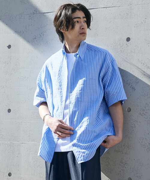 Deform class オフショルダーシャツ フリーサイズ FREAK'S STORE（フリークスストア） シャツ 半袖 限定展開 Relax Fit