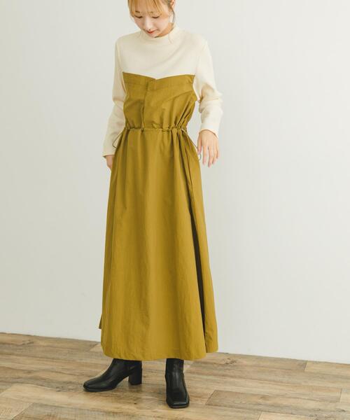 「ITEMS URBANRESEARCH」 ドッキングワンピース FREE キャメル レディース_画像8